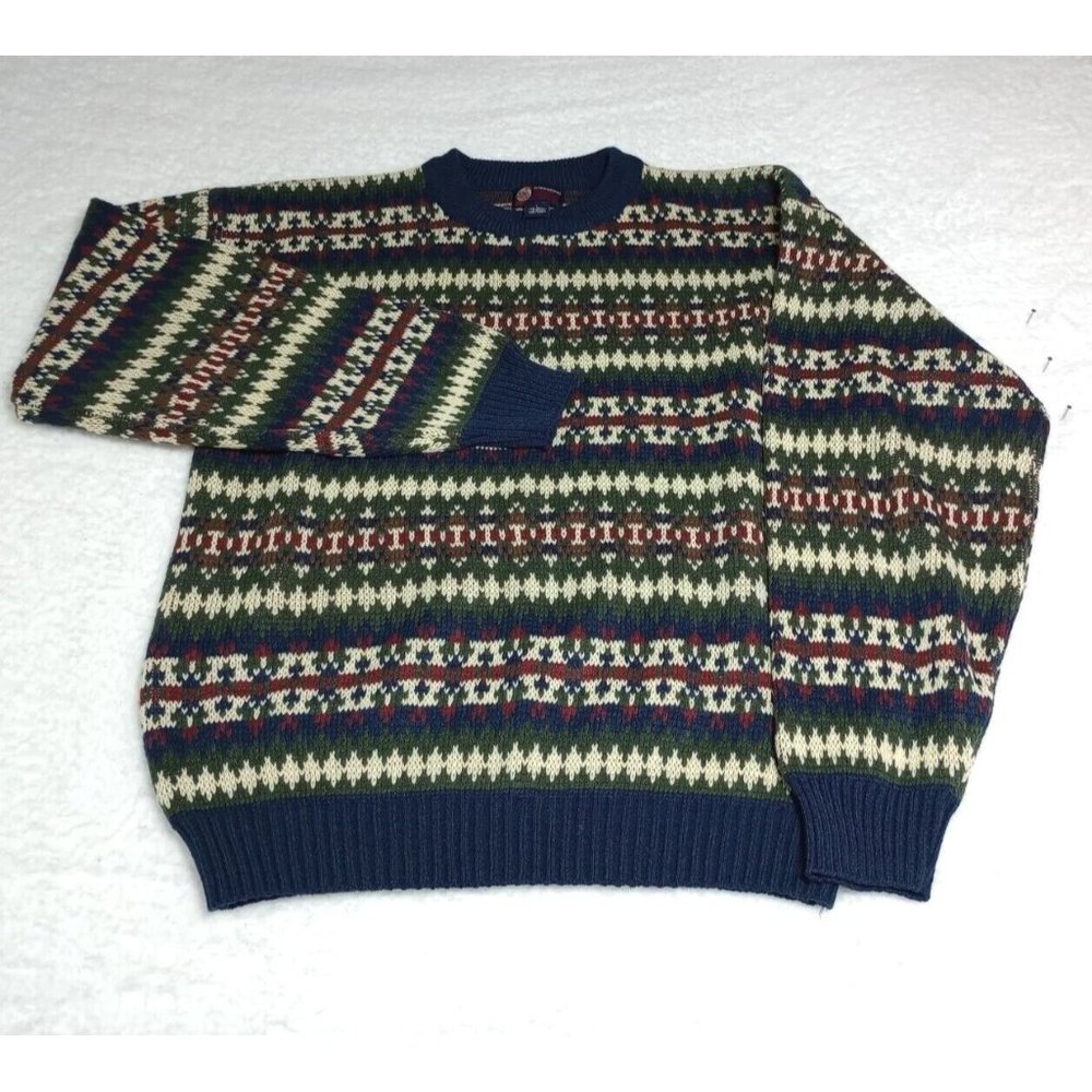 Vintage International Trading Company Multicolored Acrylic Sweater Womens Size L